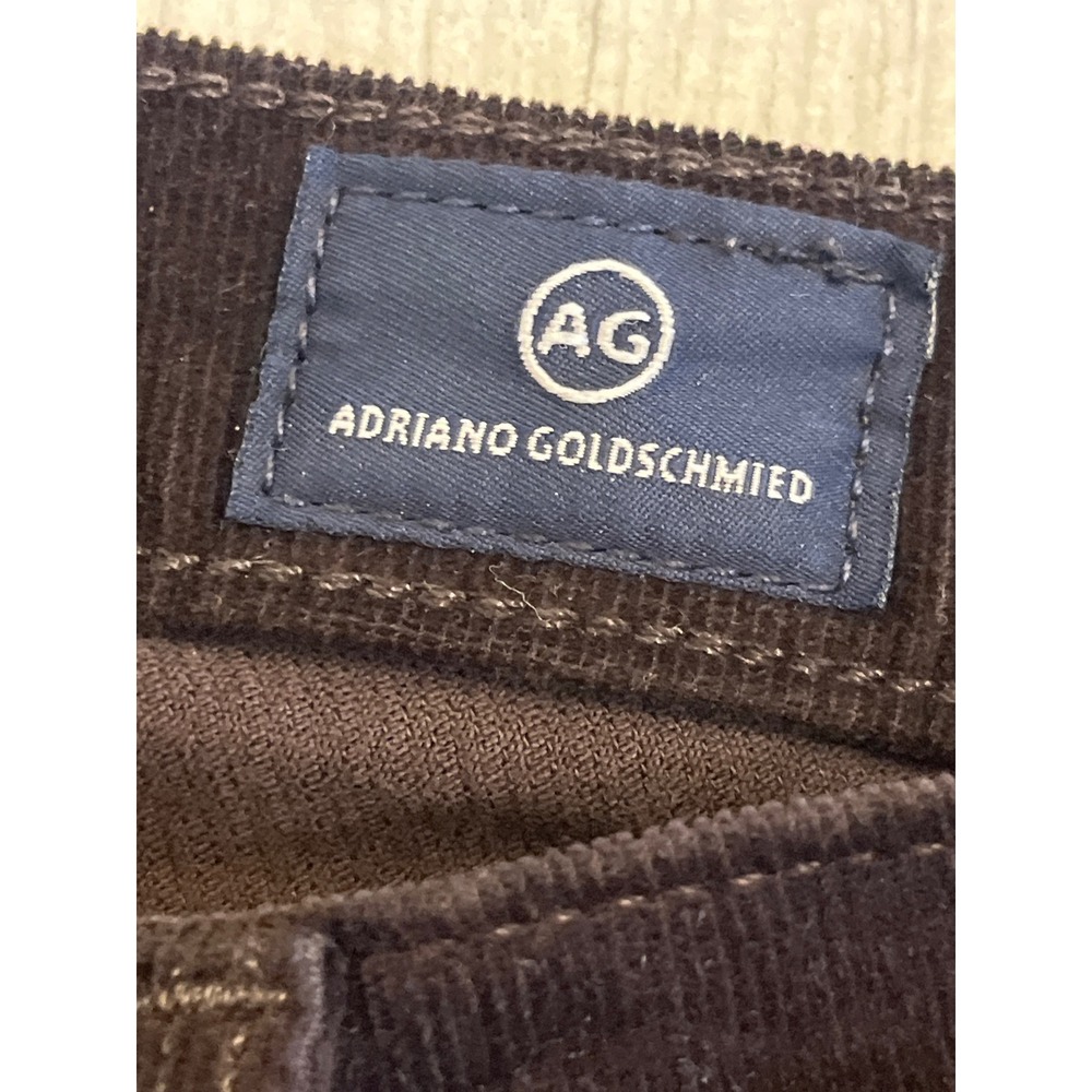 AG Adriano Goldschmied The Prima Mid-Rise Cigarette Corduroy Pants Brown 25R